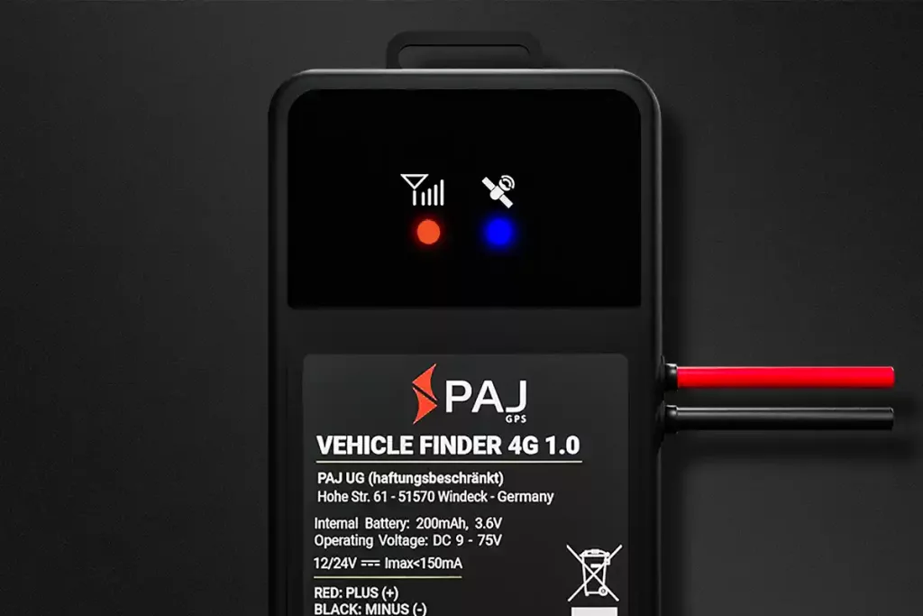 Signification lumiers LED dans le traceur GPS de PAJ