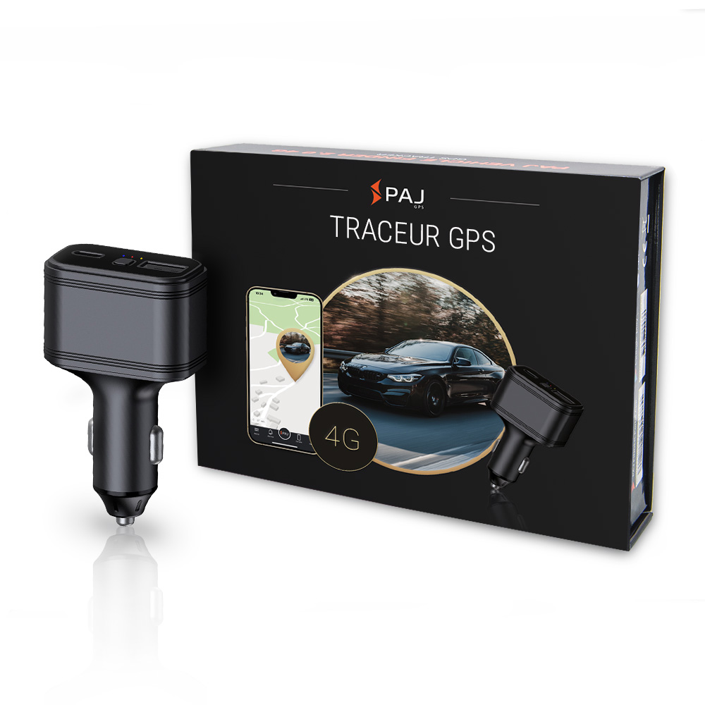 Traceur GPS 4G pour voiture, allume-cigare double USB, dispositif de suivi  GPS