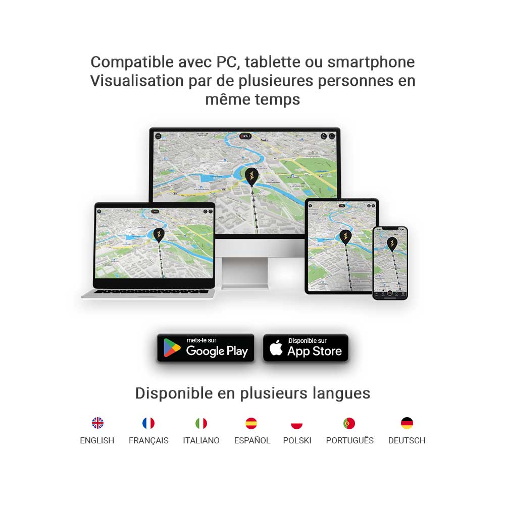 Traceur GPS POWER Finder 4G - Suivi EN DIRECT