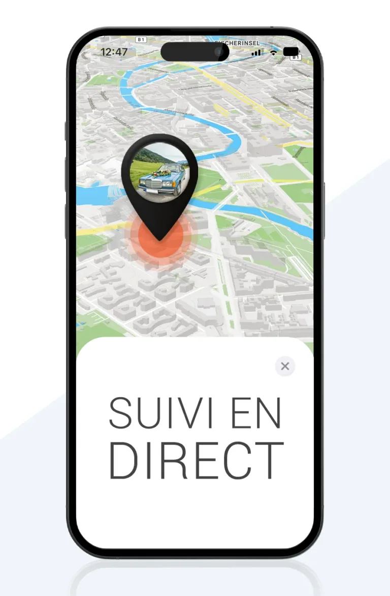 Maquette suivi en direct de la position du traceur GPS voiture