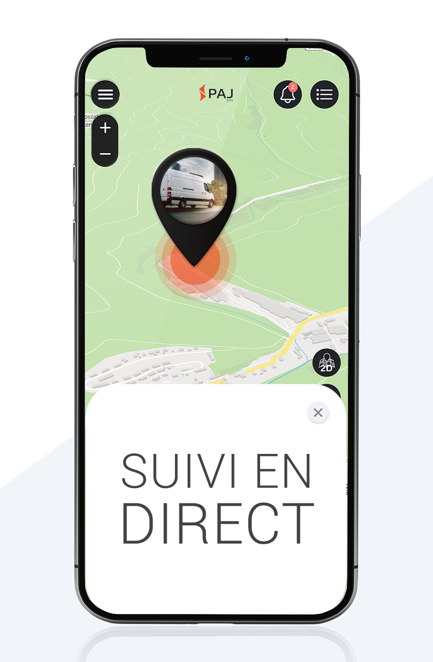 Maquette du suivi en direct dun fourgon de livraison grace au traceur GPS PAJ