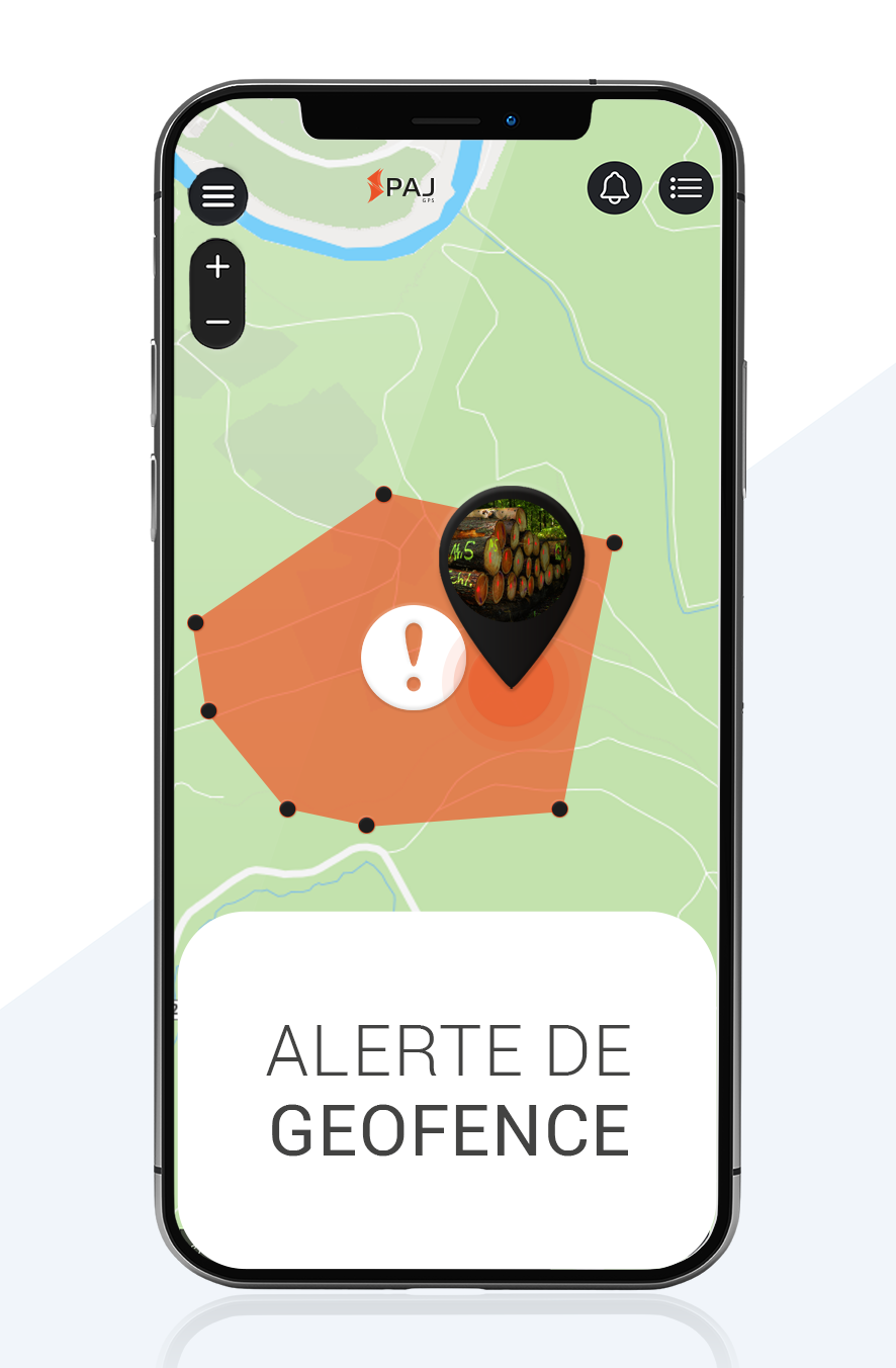 Maquette de cloture virtuelle pour bois du traceur GPS PAJ