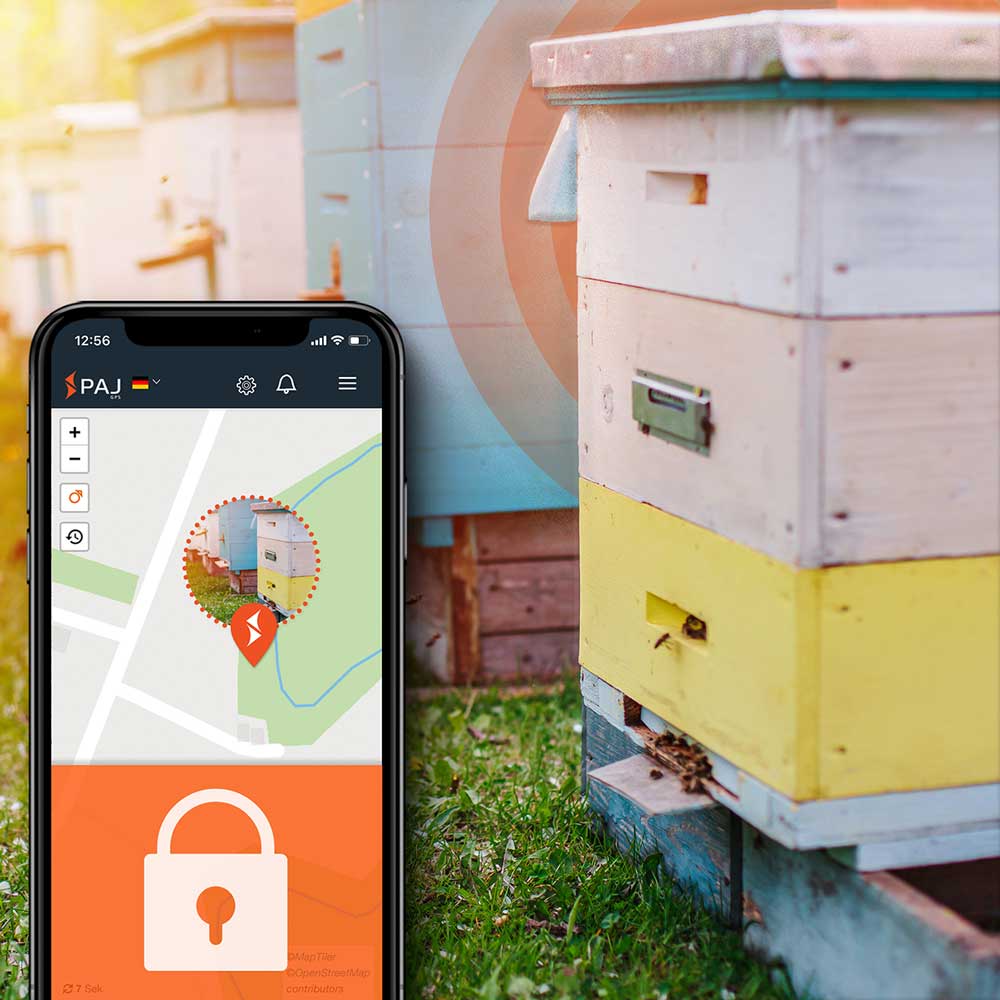 Une ruche d abeille localise avec l application portal Finder de PAJ