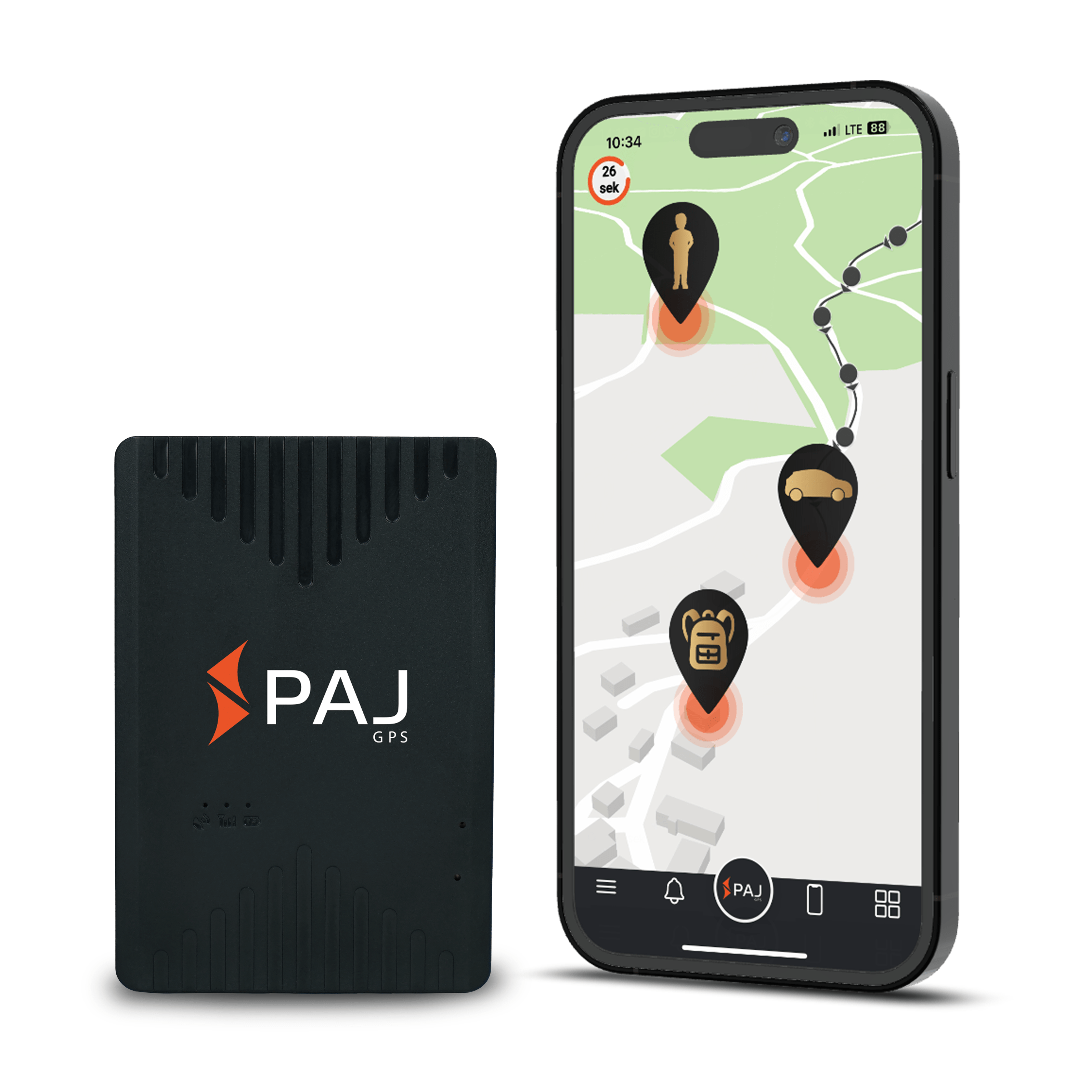 Traceur GPS COMPACT Finder 4G de PAJ. Pratique, léger et polyvalent