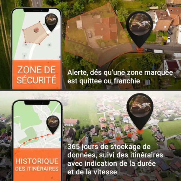Geo-cloture enregistrement parcours COMPACT Finder 4G PAJ GPS Tracker