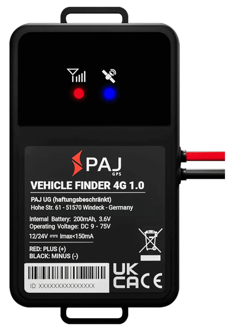 Vue frontal du Vehicle Finder 4G 1.0 de PAJ GPS
