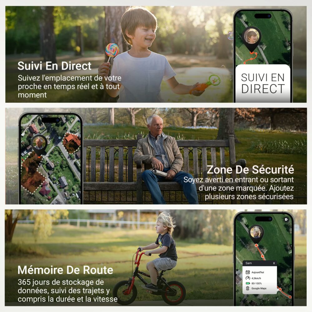 Fonctions EASY Finder 4G fonction de message vocal incluse PAJ GPS Tracker