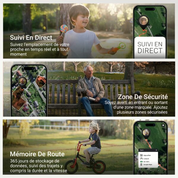 Fonctions EASY Finder 4G fonction de message vocal incluse PAJ GPS Tracker