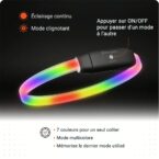 Caracteristiques PAJ LIGHT noir: PAJ GPS LED collier pour chiens