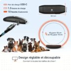 Details techniques PAJ LIGHT noir: PAJ GPS LED collier pour chiens