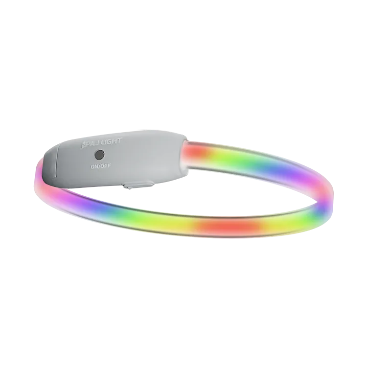 PAJ LIGHT blanc: PAJ GPS LED collier pour chiens Multicolor