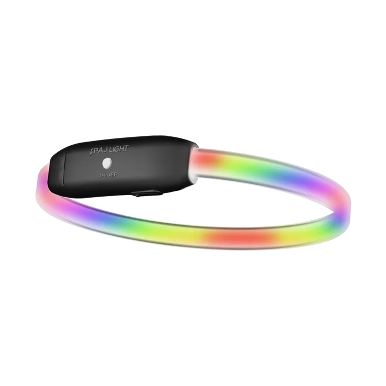 PAJ LIGHT noir: PAJ GPS LED collier pour chiens Multicolor