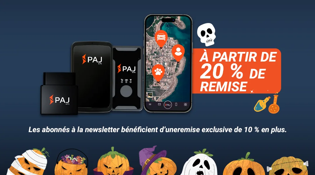 A partir de -15% de réduction sur les trackers GPS PAJ