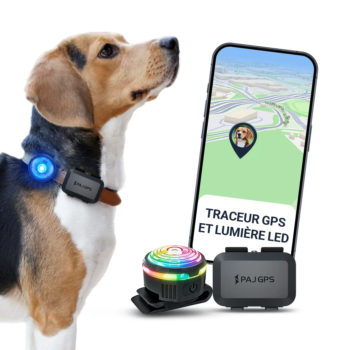 chien avec le PAJ PET Finder Mini
