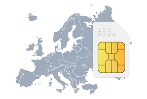 Carte SIM sur une carte